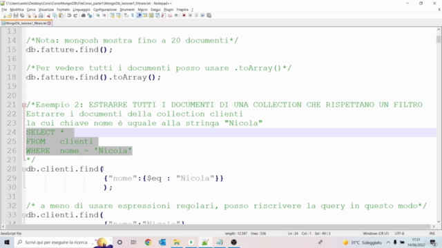 MongoDB: analizza i dati con un Database NoSQL - Screenshot_01