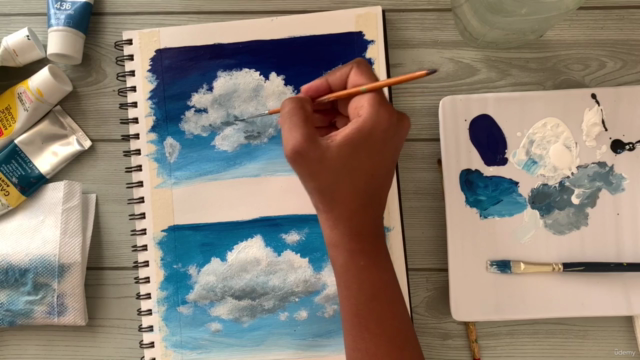 15 Days of Summer Sky - Acrylic Painting for Beginners – Screenshot 4