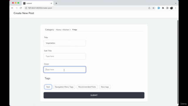 Laravel Category Management With Infinite Sub Categories – Screenshot 1