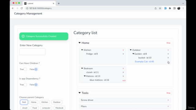 Laravel Category Management With Infinite Sub Categories – Screenshot 4