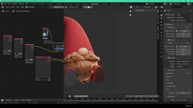 Blender for Beginners: Learn to Model a Gnome With Real Hair – Screenshot 4