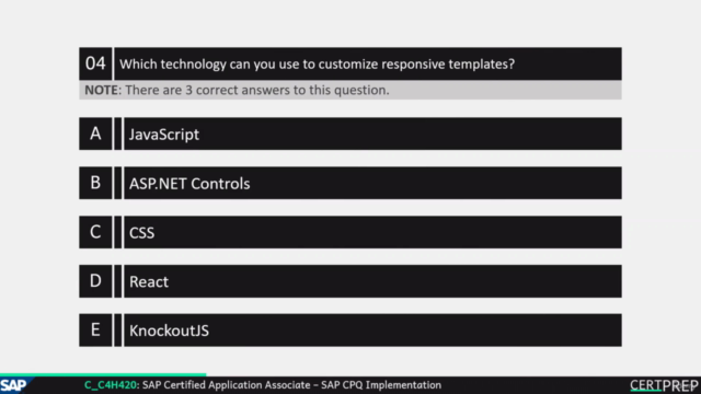 C_C4H420_13 - SAP CPQ Implementation | Exam Questions – Screenshot 2