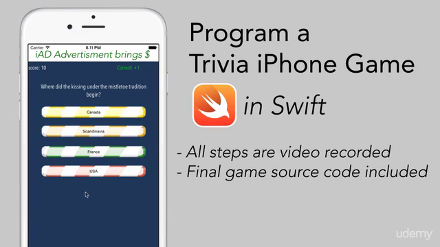 Build a Trivia iPhone game that monetizes - Swift2 and iOS9 – Screenshot 2