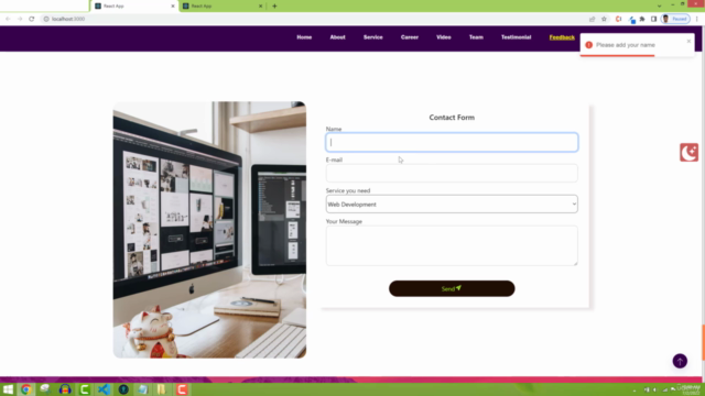 React JS Responsive Single Page Company Portfolio Website - Screenshot_01