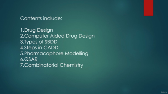 Certificate Course in Computer Aided Drug Design – Screenshot 2