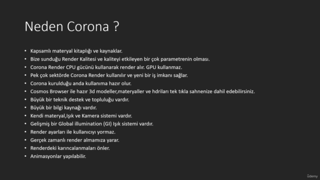 Cinema 4D için Corona Render 8 Türkçe Eğitimi – Screenshot 2