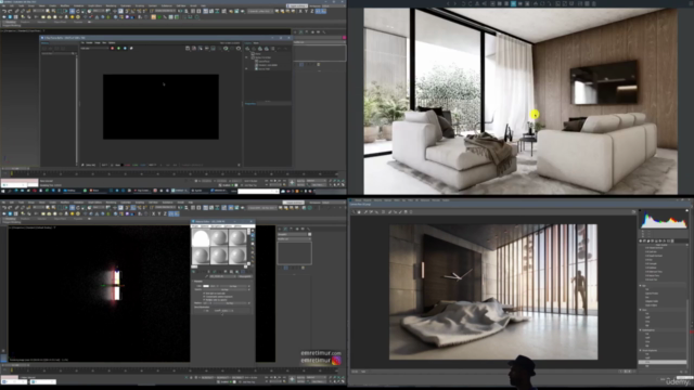 V-Ray'de İç Mimarlık ve Render – Screenshot 4