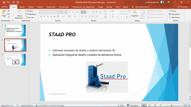 Aprende Staad Pro desde 0 2022 Modelado estructural correcto – Screenshot 1