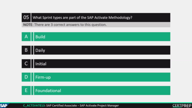 C_ACTIVATE13 - SAP Activate Project Manager | Exam Questions – Screenshot 3