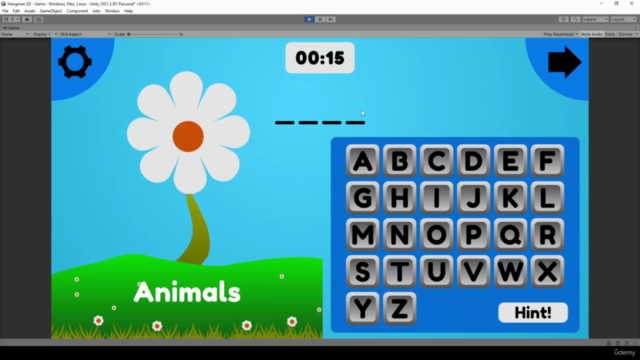 Unity Game Tutorial: Hangman - Word Guessing Game – Screenshot 1