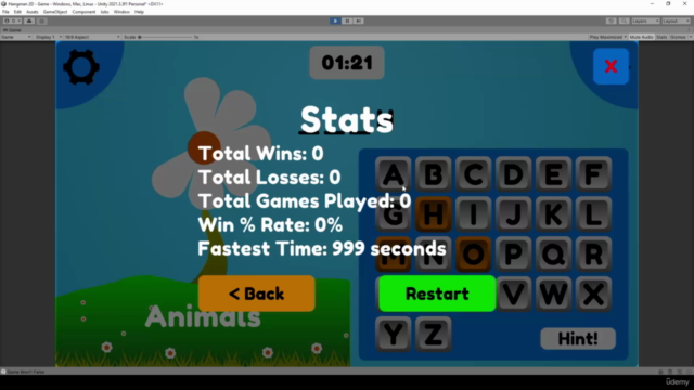 Unity Game Tutorial: Hangman - Word Guessing Game – Screenshot 2