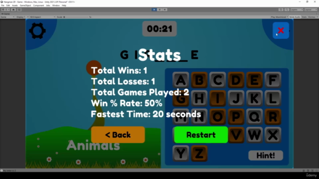 Unity Game Tutorial: Hangman - Word Guessing Game – Screenshot 4