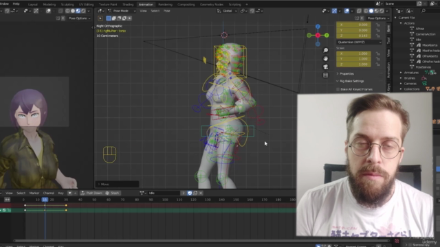 Blender Bones para Jogos com  Rigify + Unreal/Unity Export – Screenshot 4