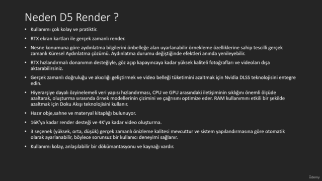 D5 Render Türkçe Eğitimi – Screenshot 3