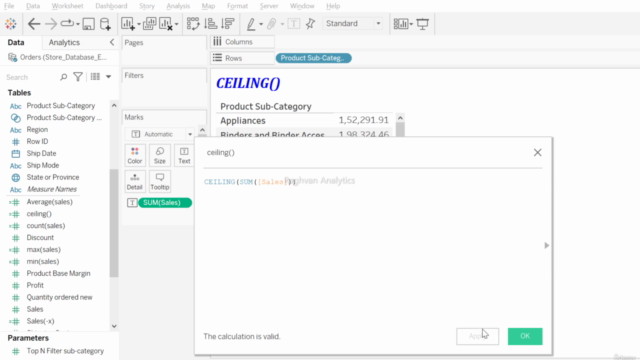 Tableau Functions, Calculations, Filters, Unions & Joins – Screenshot 4