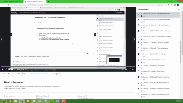 Gitlab CI CD Hands On - Build your own 50 Gitlab Pipelines - Screenshot_04