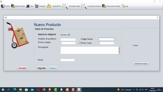 Sistema de ventas java con codigo de bara POO codigo fuente – Screenshot 1