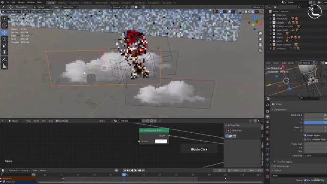 Personaje para cinemáticas en Blender - Zorrito – Screenshot 3