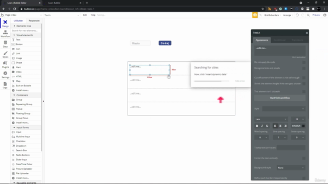 Kurs Bubble – strony bez kodowania – Screenshot 4