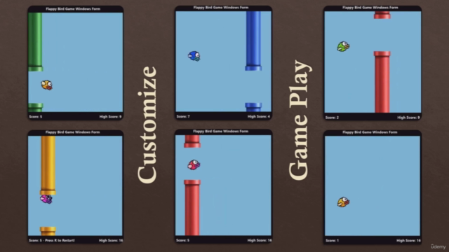 Learn C# by Making a Flappy Bird Game in Windows Forms & VS – Screenshot 2