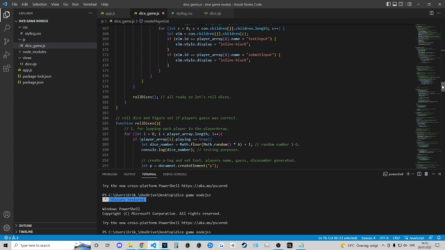 JavaScript Dice Game Node.js HTML5 CSS3 - Screenshot_04