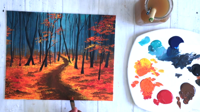 Painting  A Fall Forest Path With Acrylics - Screenshot_04