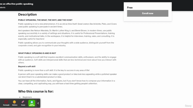 How to become an effective public speaker – Screenshot 1