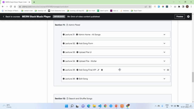 MERN Stack Music Player App 2022 – Screenshot 4