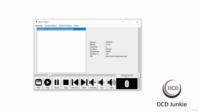 Build An Audio Video Player With Python And Tkinter – Screenshot 1