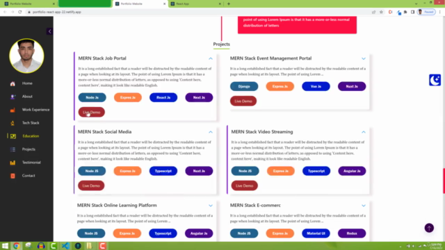 React Responsive Portfolio Website - Complete React Project – Screenshot 1