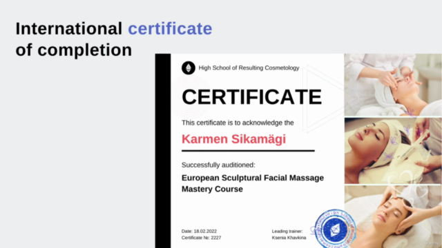European Sculptural Facial Massage Certificate Course – Screenshot 4