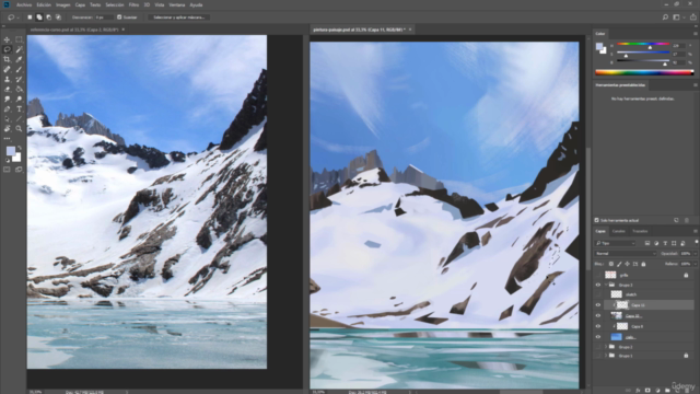 Paisaje digital de Sketch a Pintura Final – Screenshot 4