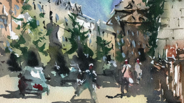 Simple Street Scenes in Watercolor – Screenshot 2