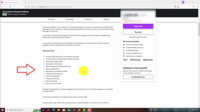 Occupational Therapy Certificate – Screenshot 2
