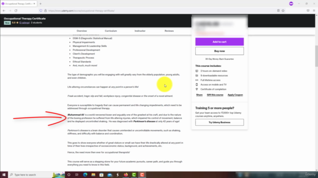 Occupational Therapy Certificate – Screenshot 3