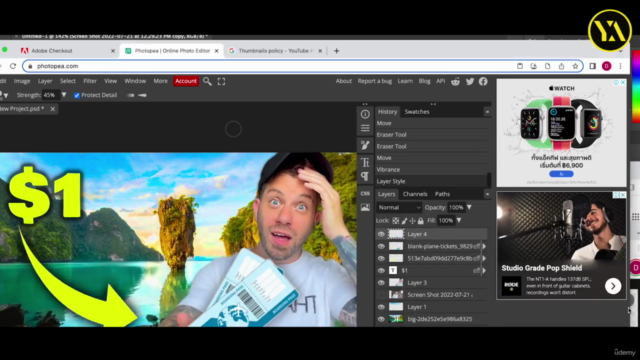 Make YouTube Thumbnails Step-by-Step (Photoshop + Online) – Screenshot 4