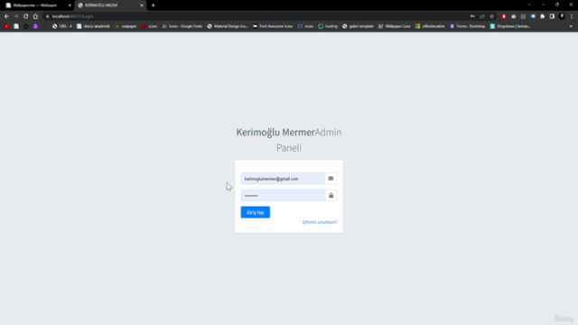 .Net Core 5 ile Admin Panelli Kurumsal Web Site Projesi – Screenshot 2