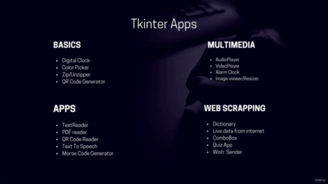 Python GUI Master Class with Tkinter: Create 25 Python GUIs – Screenshot 3