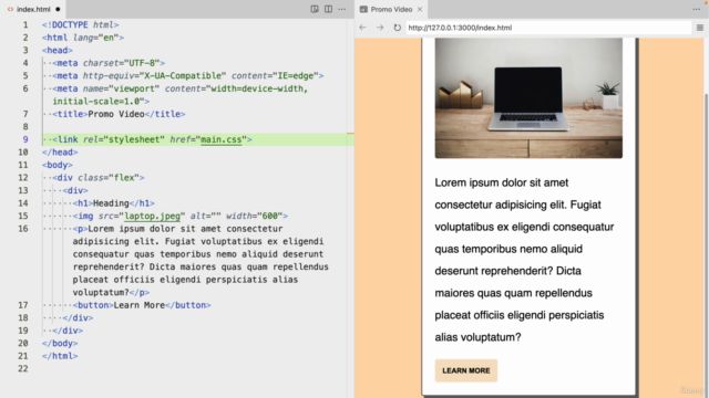 HTML and CSS Crash Course – Screenshot 2