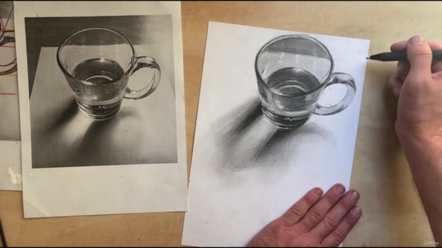 Draw a realistic 3D glass mug with a professional painter – Screenshot 1