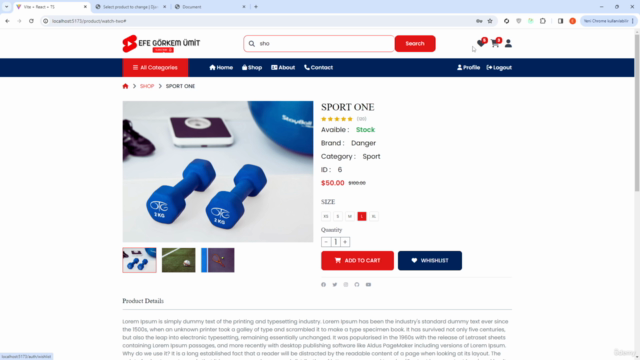 Yenilendi : Django & React Vite Js ile E-Ticaret Sitesi 2024 – Screenshot 2