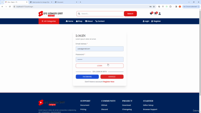 Yenilendi : Django & React Vite Js ile E-Ticaret Sitesi 2024 – Screenshot 3