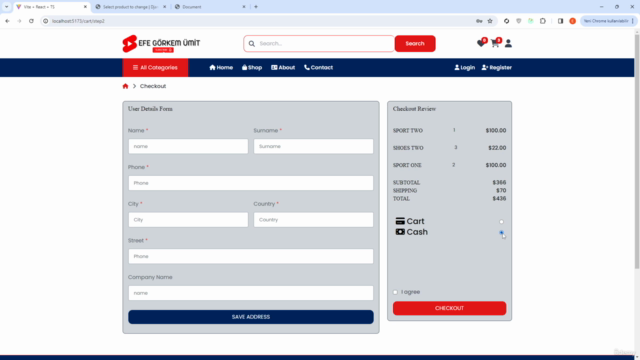 Yenilendi : Django & React Vite Js ile E-Ticaret Sitesi 2024 – Screenshot 4