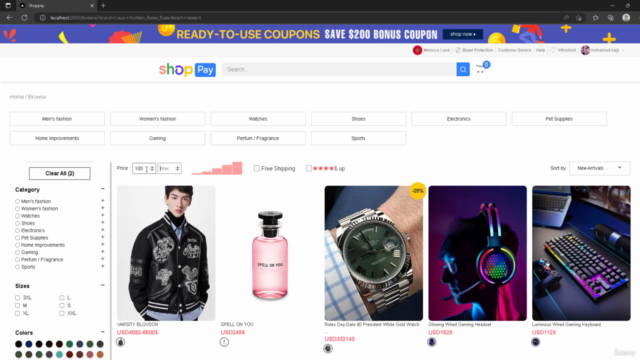 BUILD THE BEST ECOMMERCE WEBSITE EVER with REACT JS NEXT JS – Screenshot 2