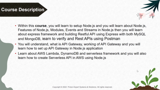 Application development using NodeJS and Express (Jul 2022) – Screenshot 1