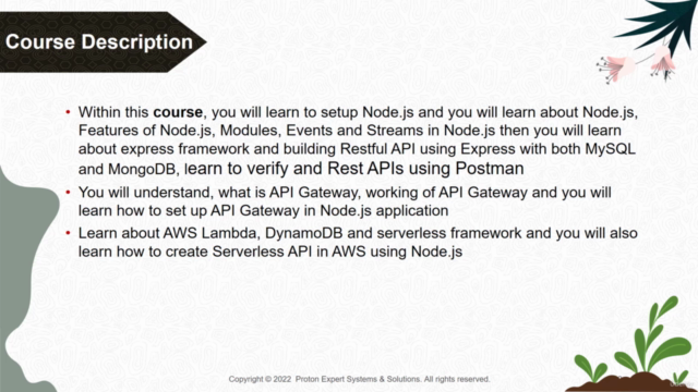 Application development using NodeJS and Express (Jul 2022) – Screenshot 2