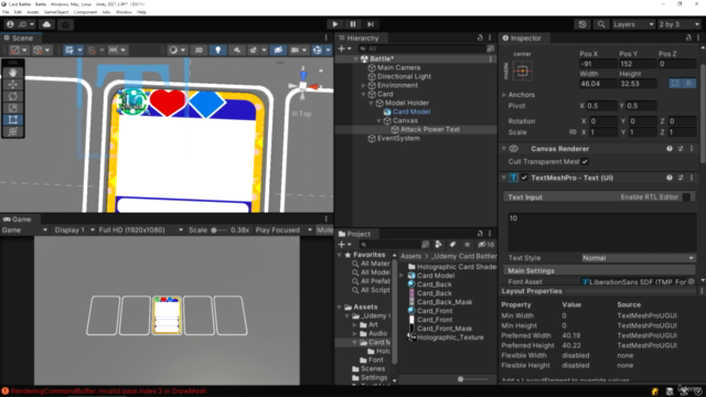 Learn To Create a Card Combat Game With Unity & C# – Screenshot 1