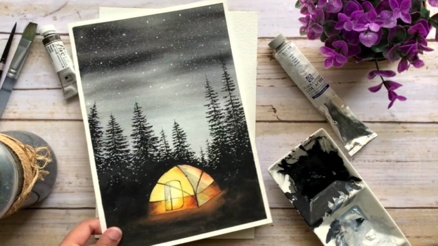 Learn how to draw Pine trees – Screenshot 3
