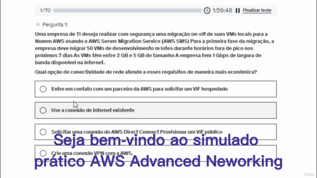 Simulado AWS Certified Advanced Networking Specialty PT-BR – Screenshot 1