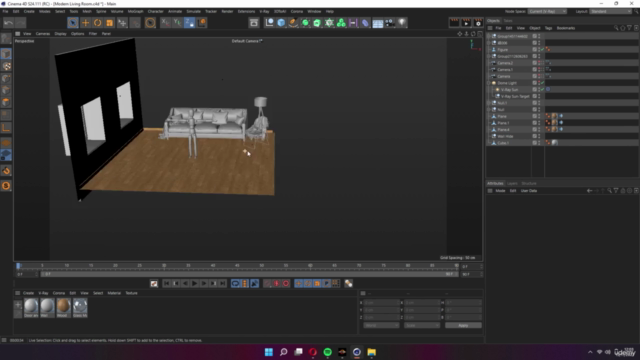 Learn to Create a 3D Living Room – Screenshot 4